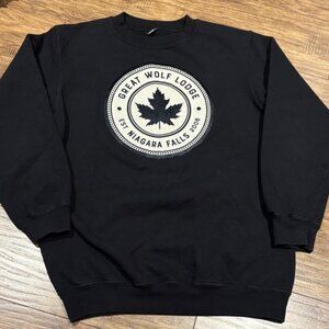 Great wolf lodge Black Crewneck Sweater with Logo